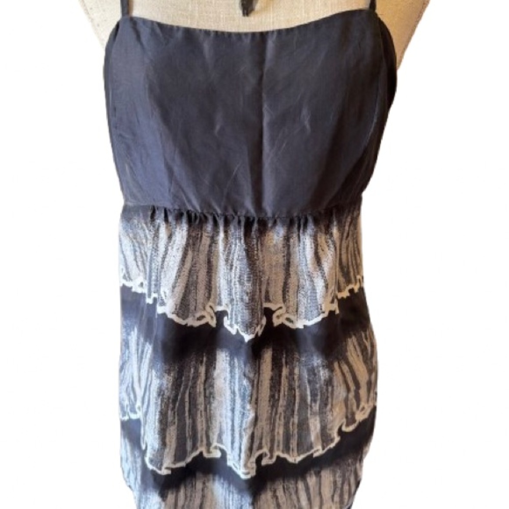 CAbi Black and Gray Babydoll Cami- Size 6